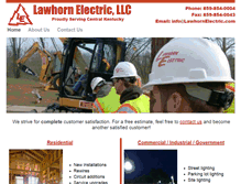 Tablet Screenshot of lawhornelectric.com